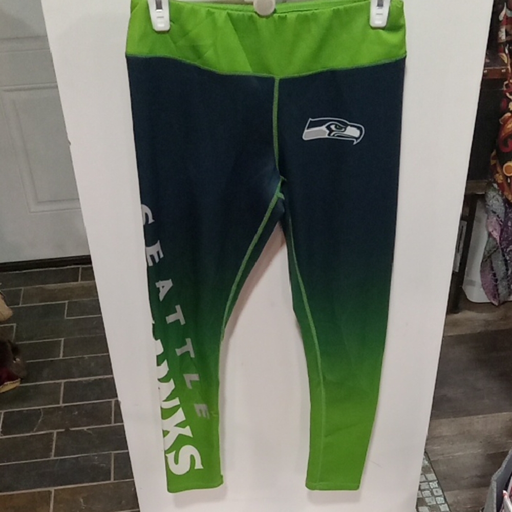 Kids Leggings - Green and Blue